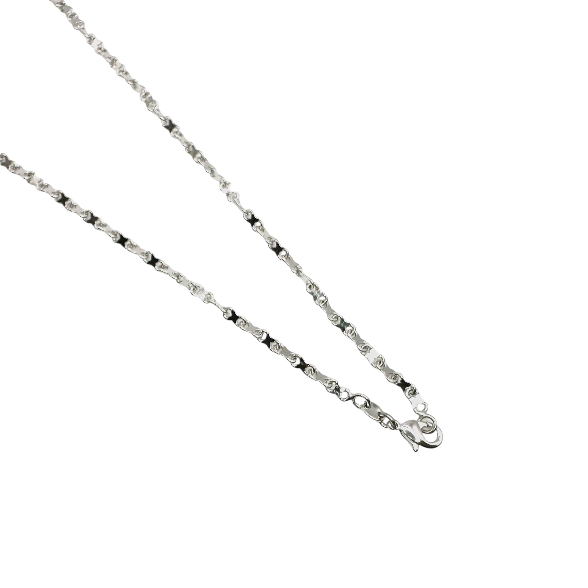 Wasserdichte Plättchen-Kette 2mm 45cm Silber