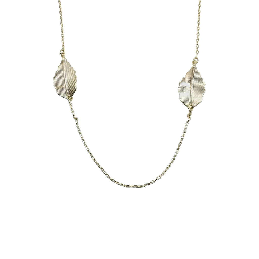 Wasserdichte Ankerkette Blatt Charm Kette Gold 50cm