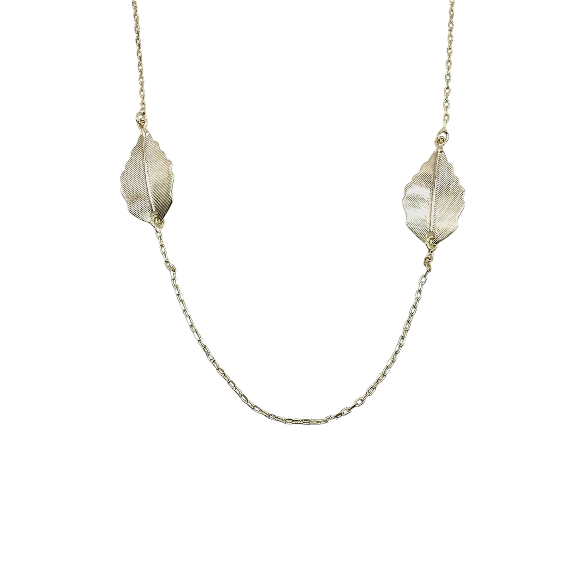 Wasserdichte Ankerkette Blatt Charm Kette Gold 50cm