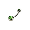 Titan Bauchnabelpiercing CZ Grün 1.6x10mm 5/8mm