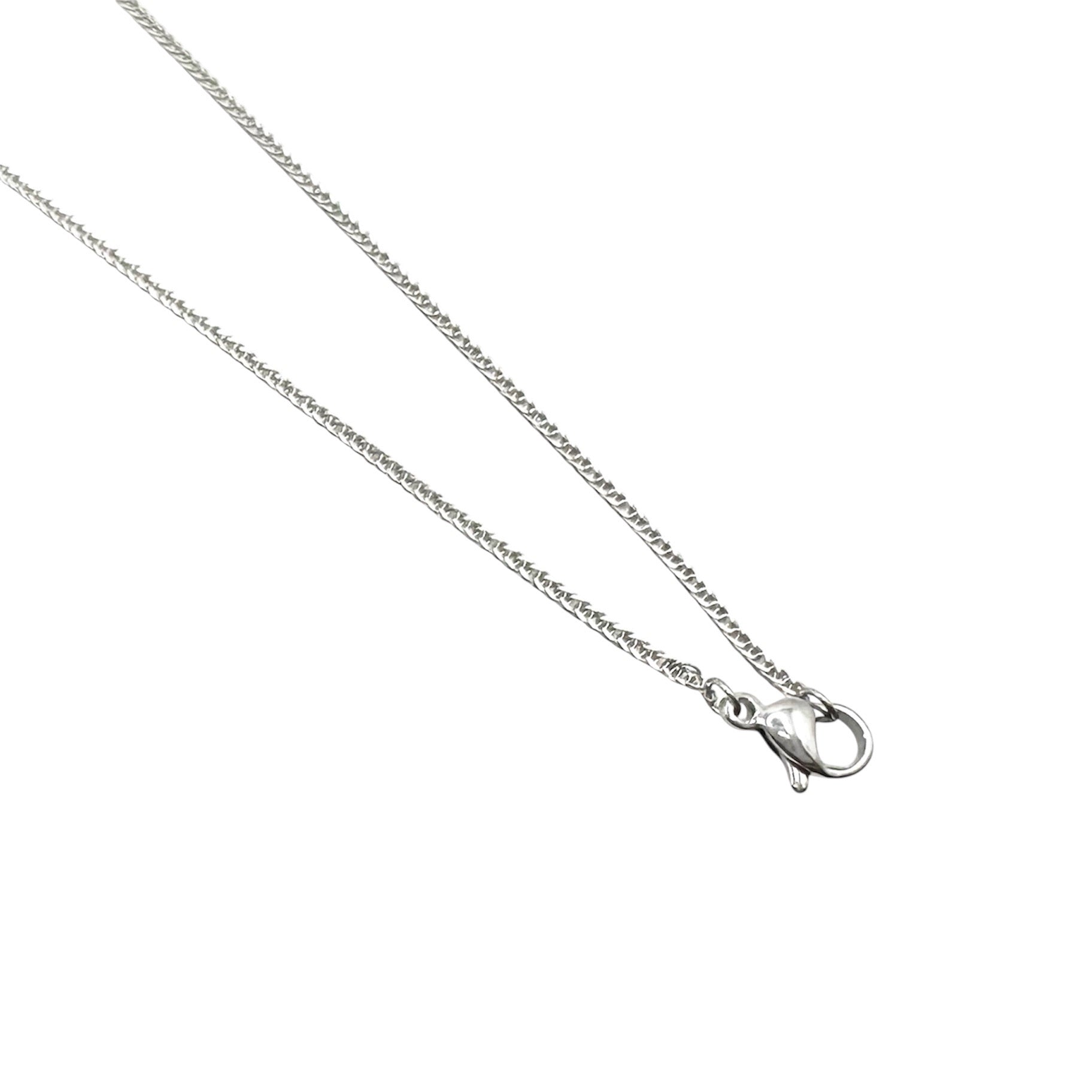 Wasserdichte Spiga-Weizenkette 1mm Silber