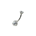Titan Bauchnabelpiercing CZ Prong 1.6x10mm 5/8mm