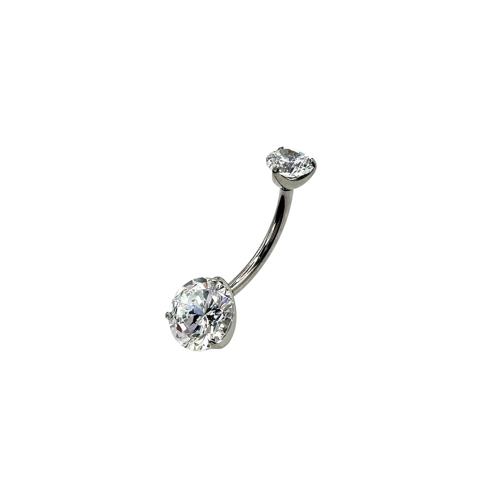 Titan Bauchnabelpiercing CZ Prong 1.6x10mm 5/8mm