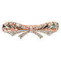 Automatikhaarspange Schleife Rosegold Baguette Kristall Strass Aurora