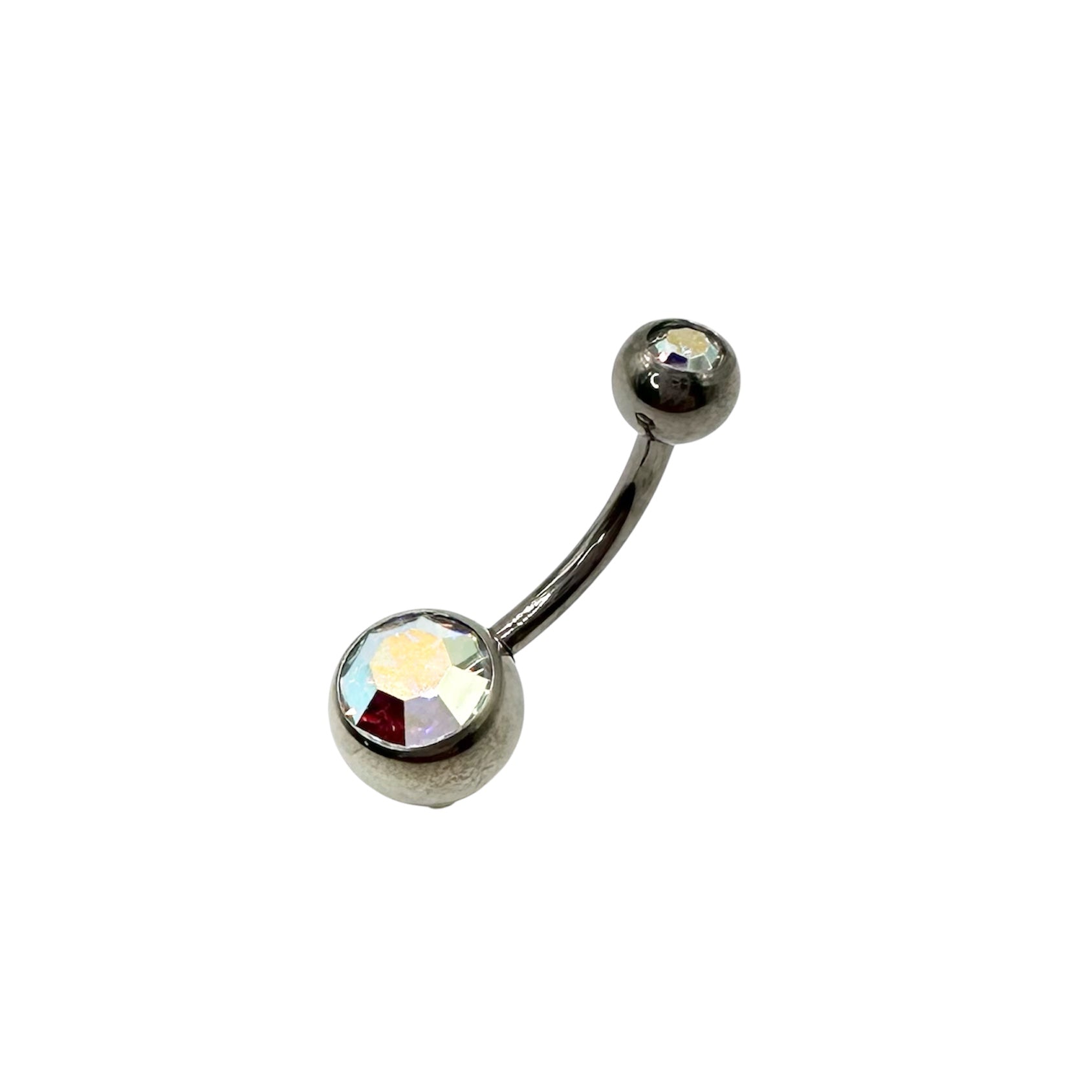Titan Bauchnabelpiercing CZ AB 1.6x10mm 5/8mm