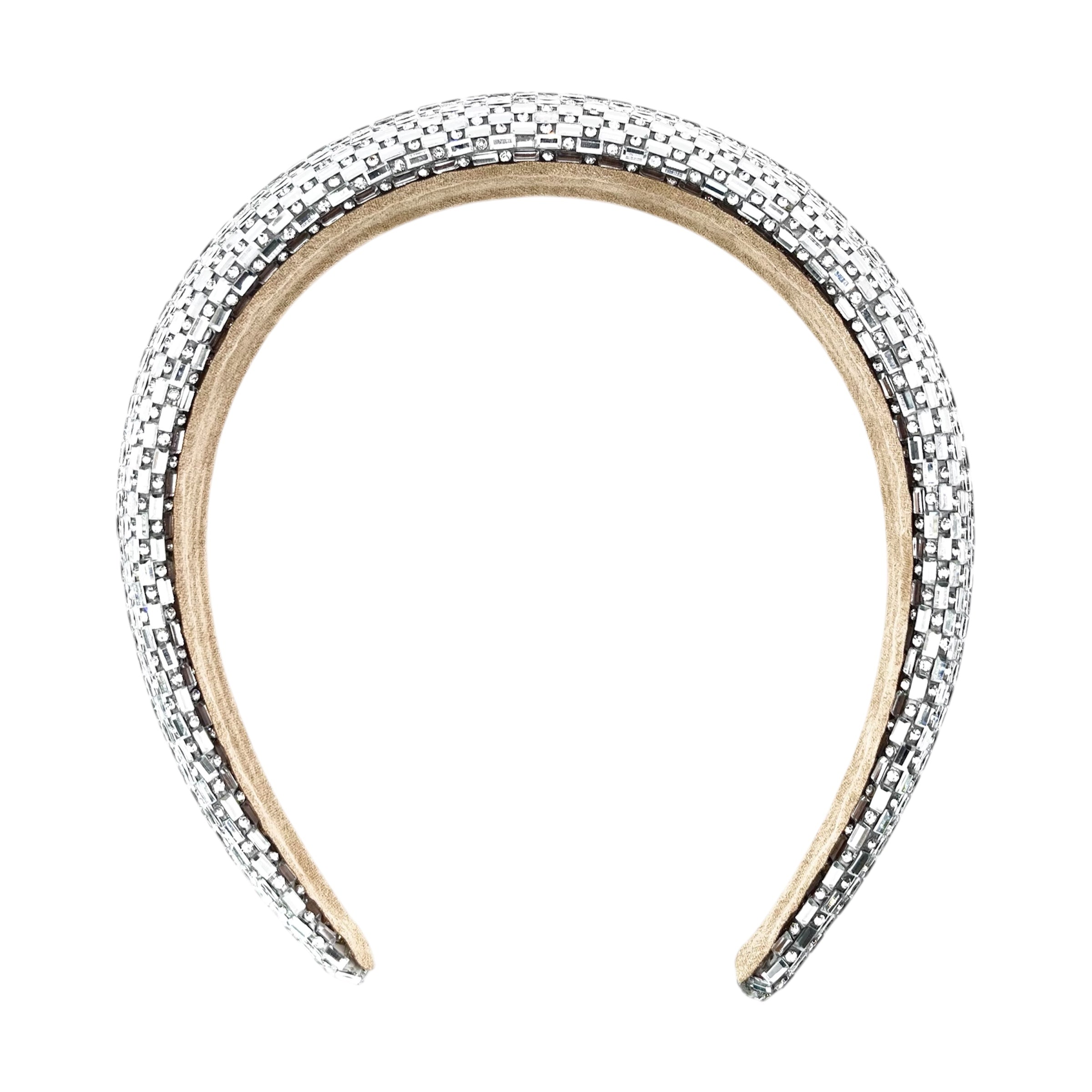 Haarreif Silber Strass Mosaik Baguette Glamour 32mm
