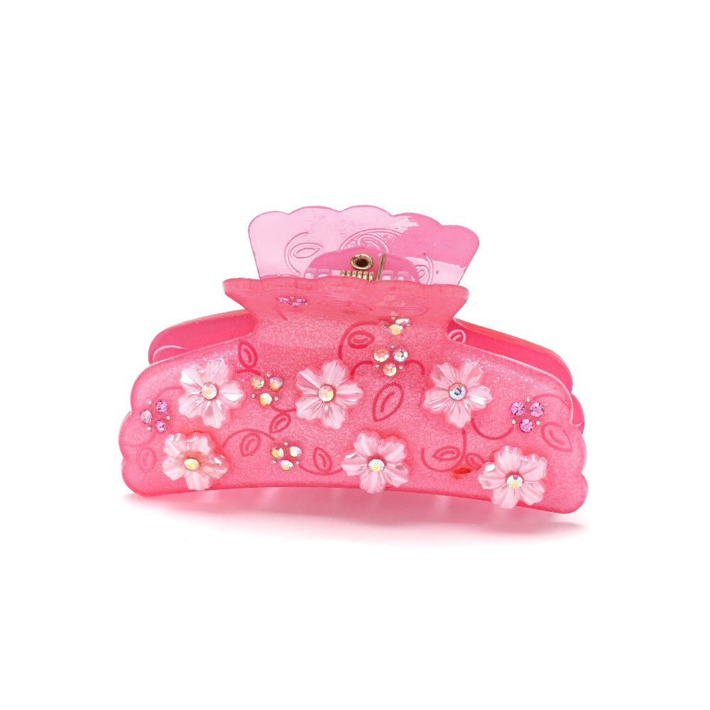 Haarklammer 8,4 cm mit Blumen