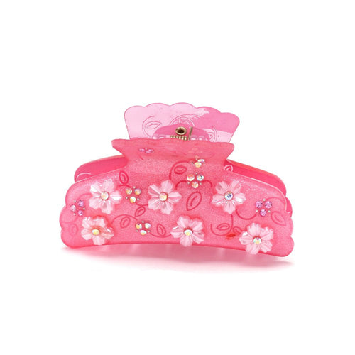 Haarklammer 8,4 cm mit Blumen
