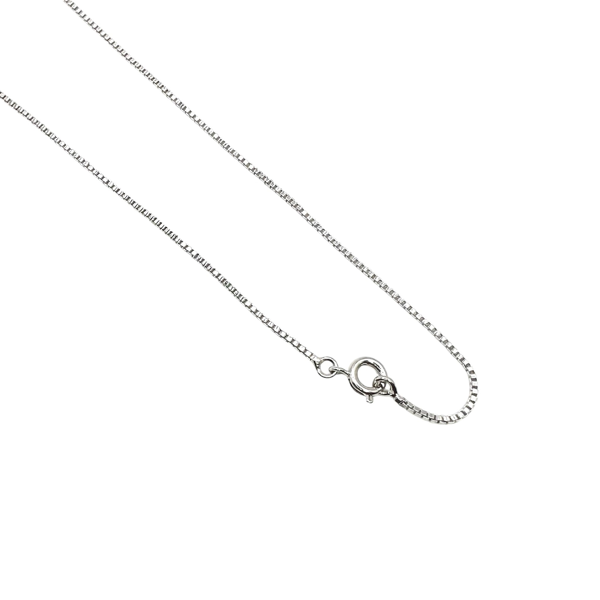 Wasserdichte Venezianer-Kastenkette 1mm Silber