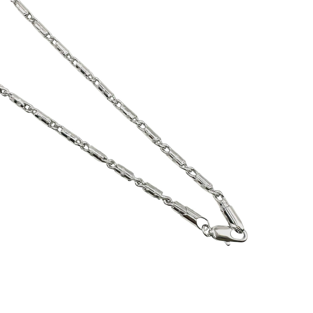 Wasserdichte Stab-Glieder-Kette 3mm 45cm Silber