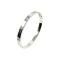 Wasserdichtes Zirkonia-Akzent Bangle Armreif Silber