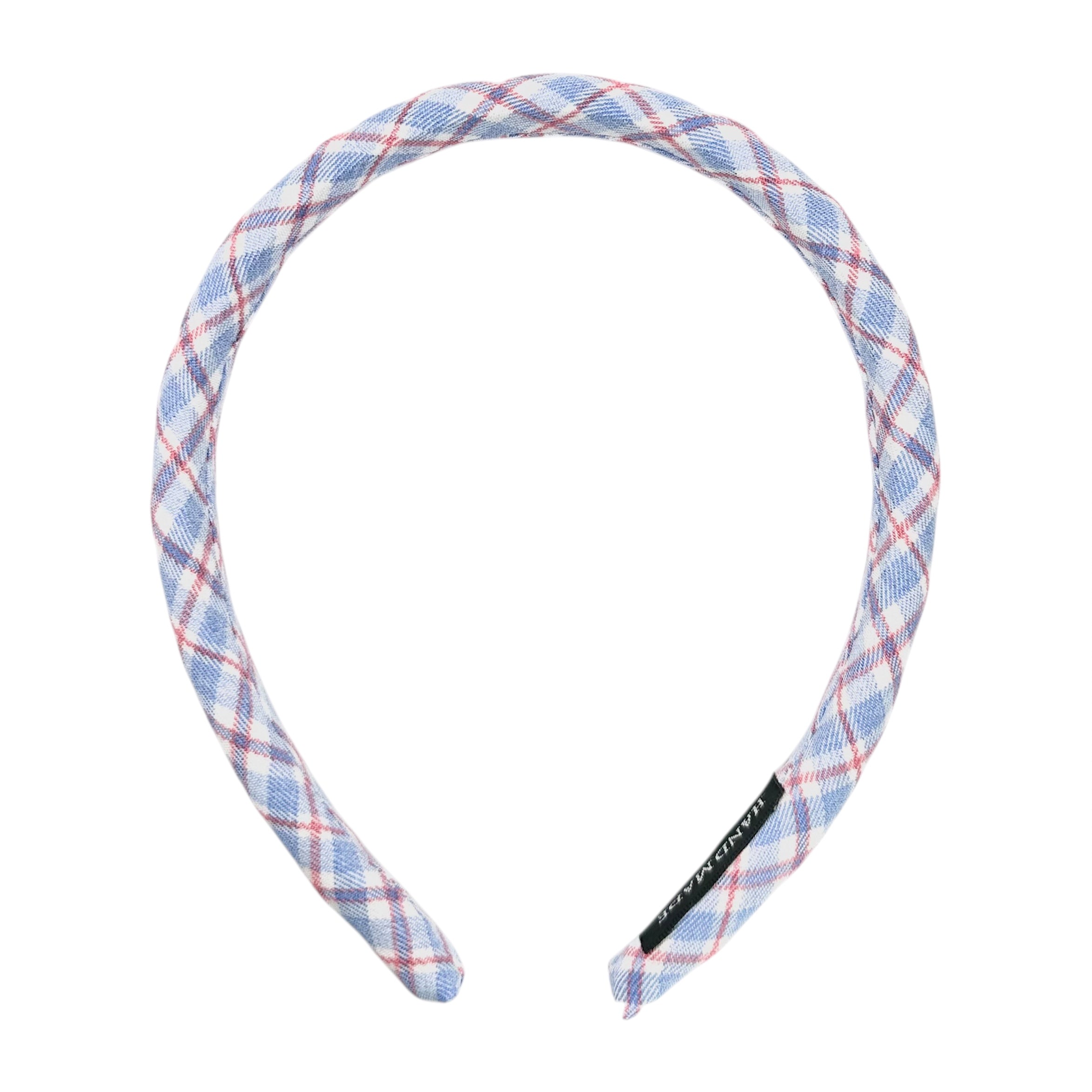 Haarreif Hellblau Karo Gepolstert 16mm