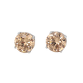 Wasserdichte Ohrstecker Champagner mit Zirkonia 8 mm