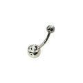 Titan Bauchnabelpiercing CZ 1.6x10mm/12mm 5/8mm