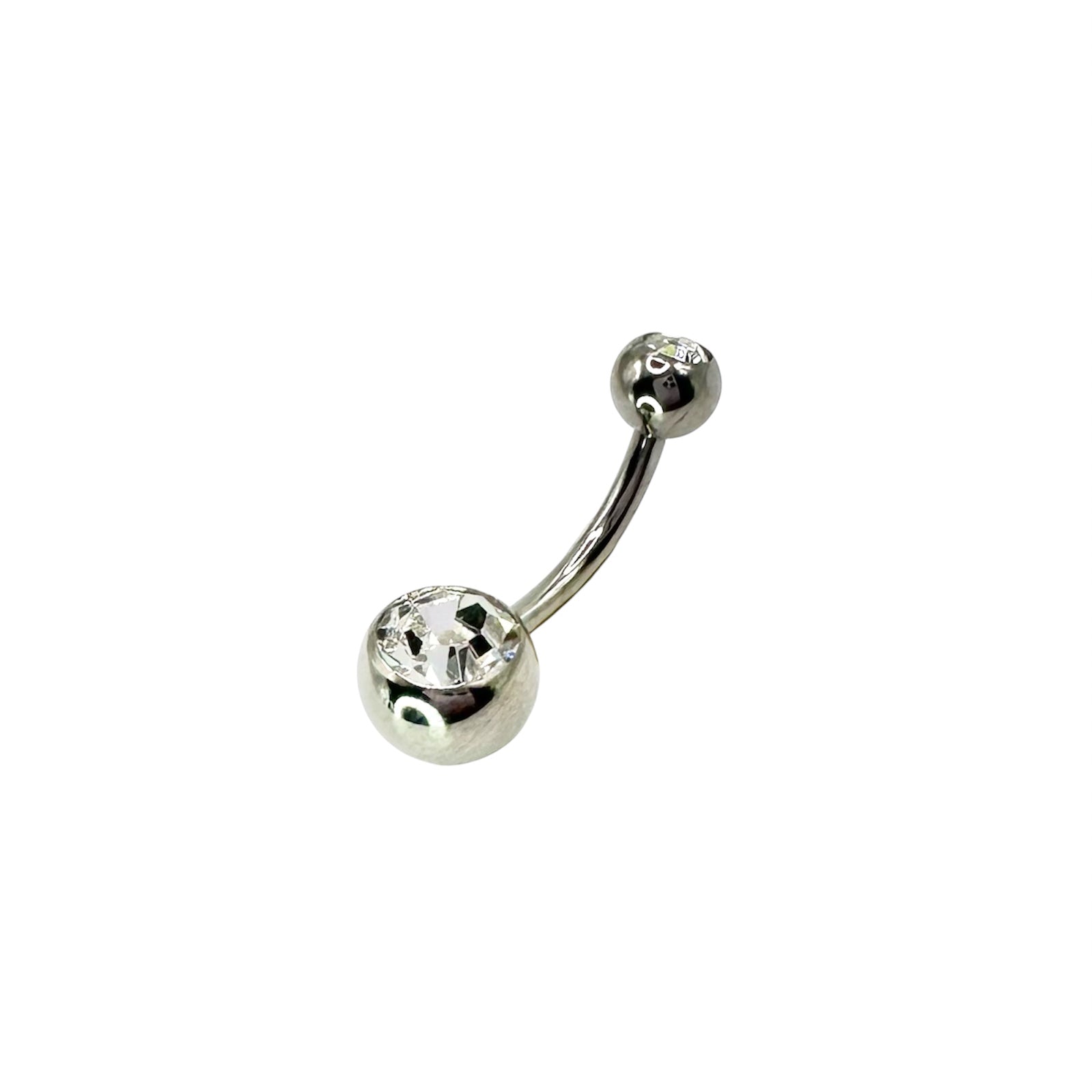 Titan Bauchnabelpiercing CZ 1.6x10mm/12mm 5/8mm