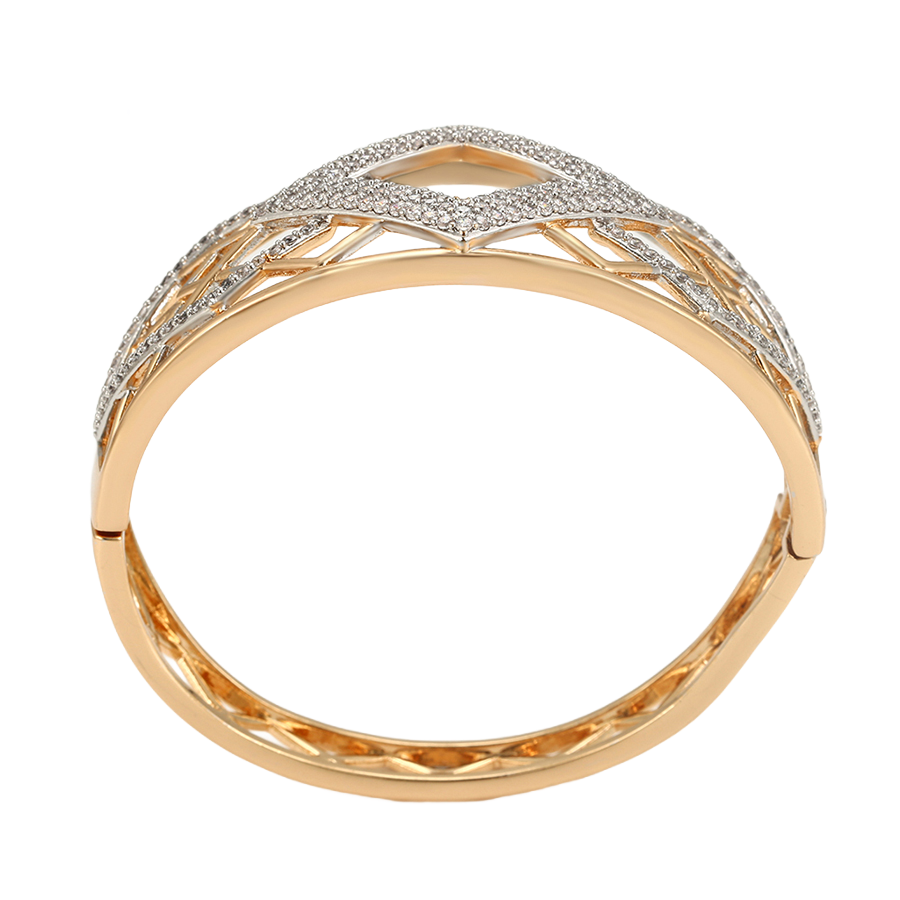 Wasserdichter Armreif mit Kristallen Goldfarbe