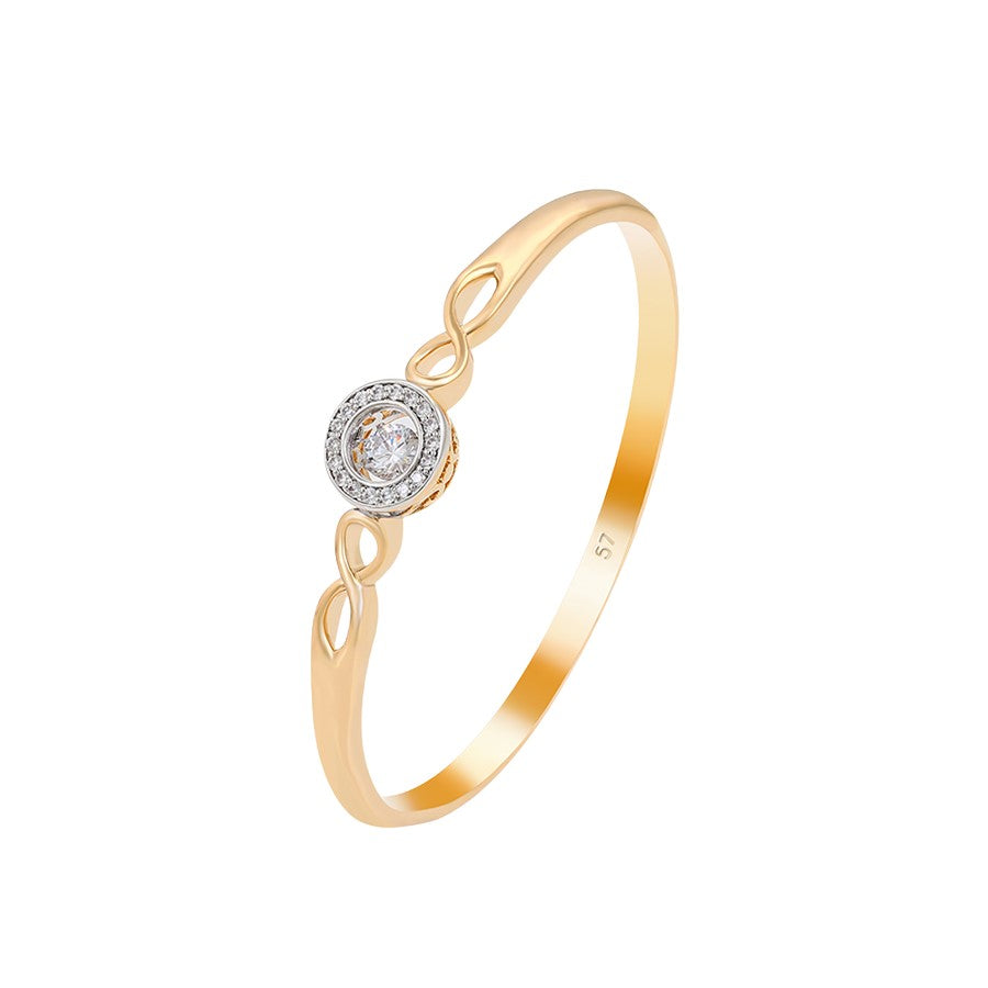 Wasserdichter Armreif mit Kristallen Goldfarbe
