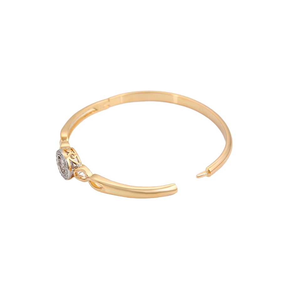 Wasserdichter Armreif mit Kristallen Goldfarbe