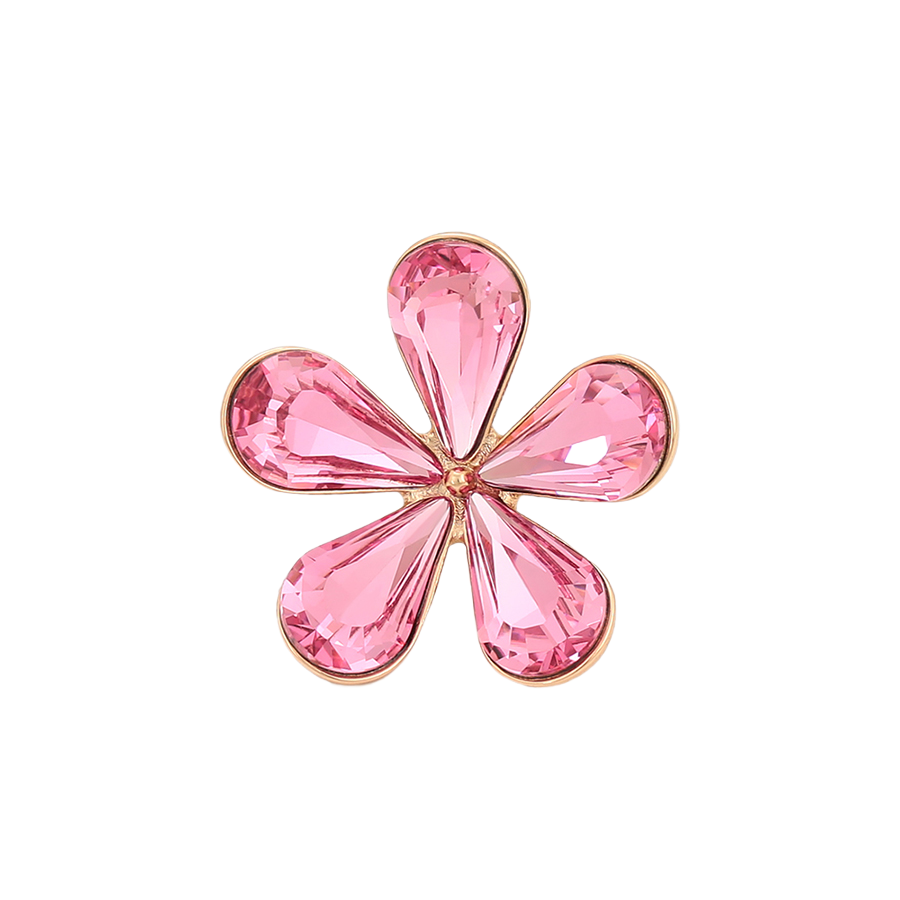 Wasserdichte Blumen-Brosche, goldfarben, 20mm x 20mm