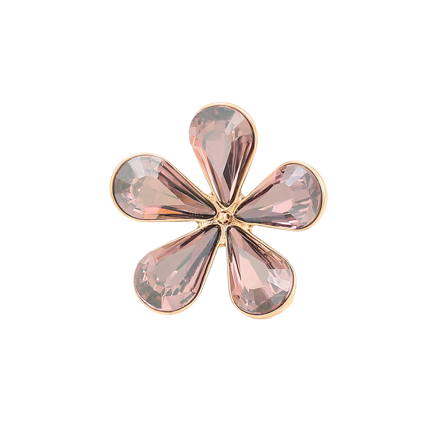 Wasserdichte Blumen-Brosche, goldfarben, 20mm x 20mm