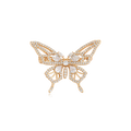 Wasserdichte Schmetterling-Brosche, goldfarben