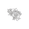 Wasserdichte Blumen-Bouquet-Brosche, silberfarben