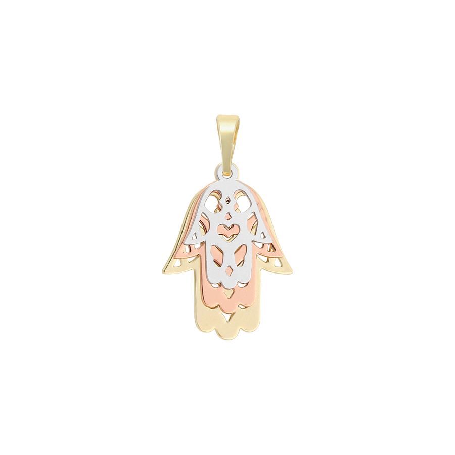 Wasserdichter Hamsa Hand Anhänger, tricolor