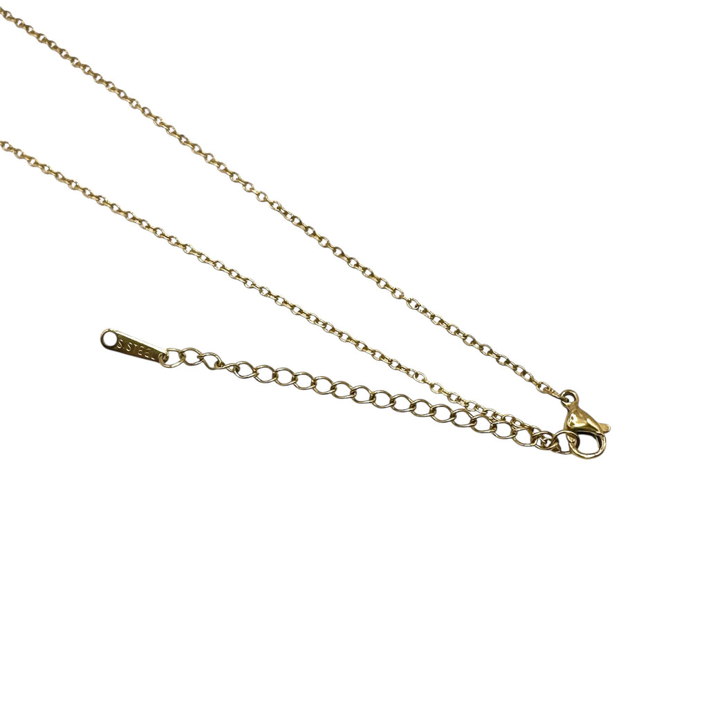 Wasserdichte Y-Kette mit Perlen Goldfarbe
