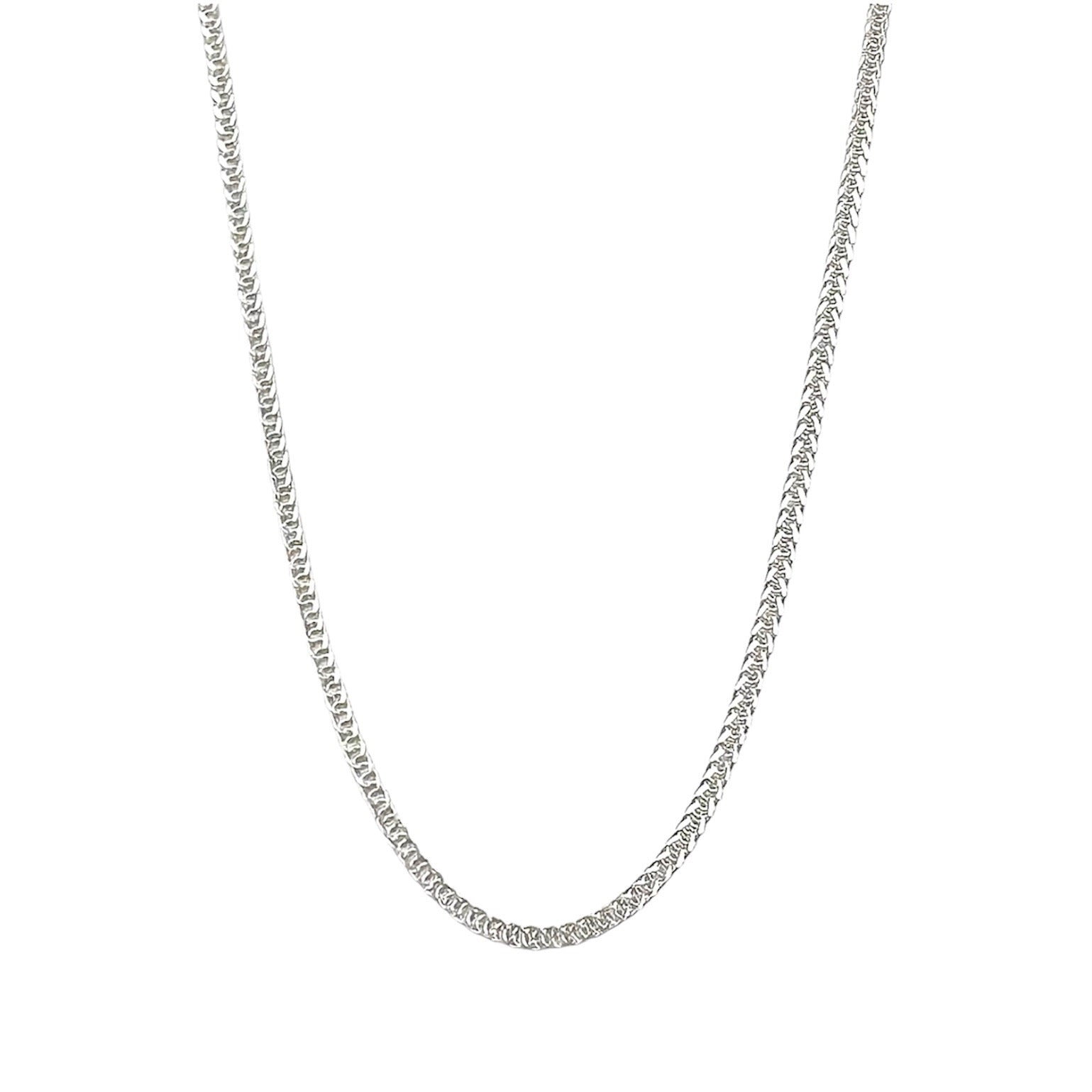 Wasserdichte Spiga-Weizenkette 2mm Silber