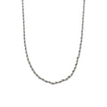 Wasserdichte Kordelkette 2mm 45cm Silber