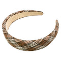 Haarreif Braun Tartan-Karo Gepolstert 32mm