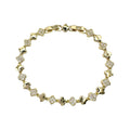 Wasserdichtes Zirkonia Kleeblatt-Armband, 5mm, goldfarben