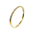 Wasserdichtes Princess-Cut Zirkonia Bangle Armreif Gold