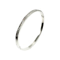 Wasserdichtes Princess-Cut Zirkonia Bangle Armreif Silber