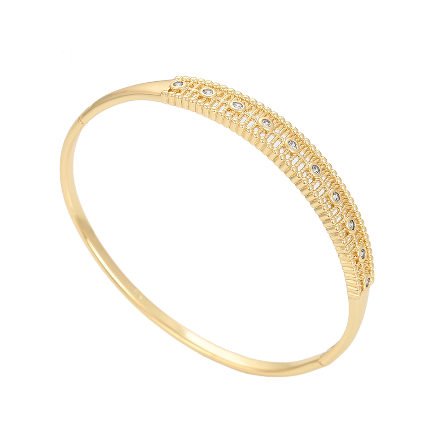 Wasserdichter Armreif mit Kristallen Goldfarbe