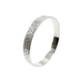 Wasserdichtes Gravur Ranken Slip-On Bangle Armreif Silber