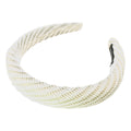 Haarreif Weiß Netz-Strick Gepolstert 32mm