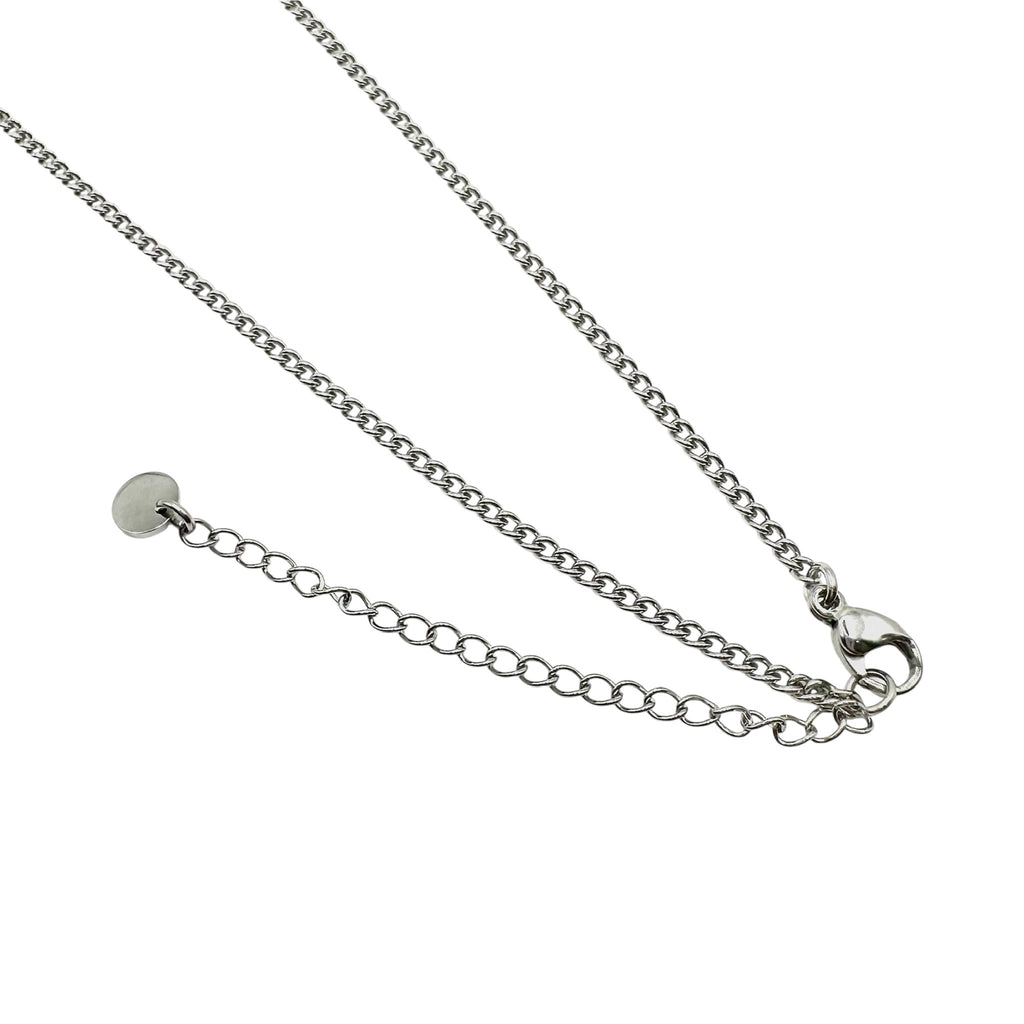 Wasserdichte Smiley-Halskette mit rundem Gravur-Anhänger Forever Love Silber