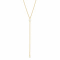 Wasserdichte Y-Kette mit Perlen Goldfarbe