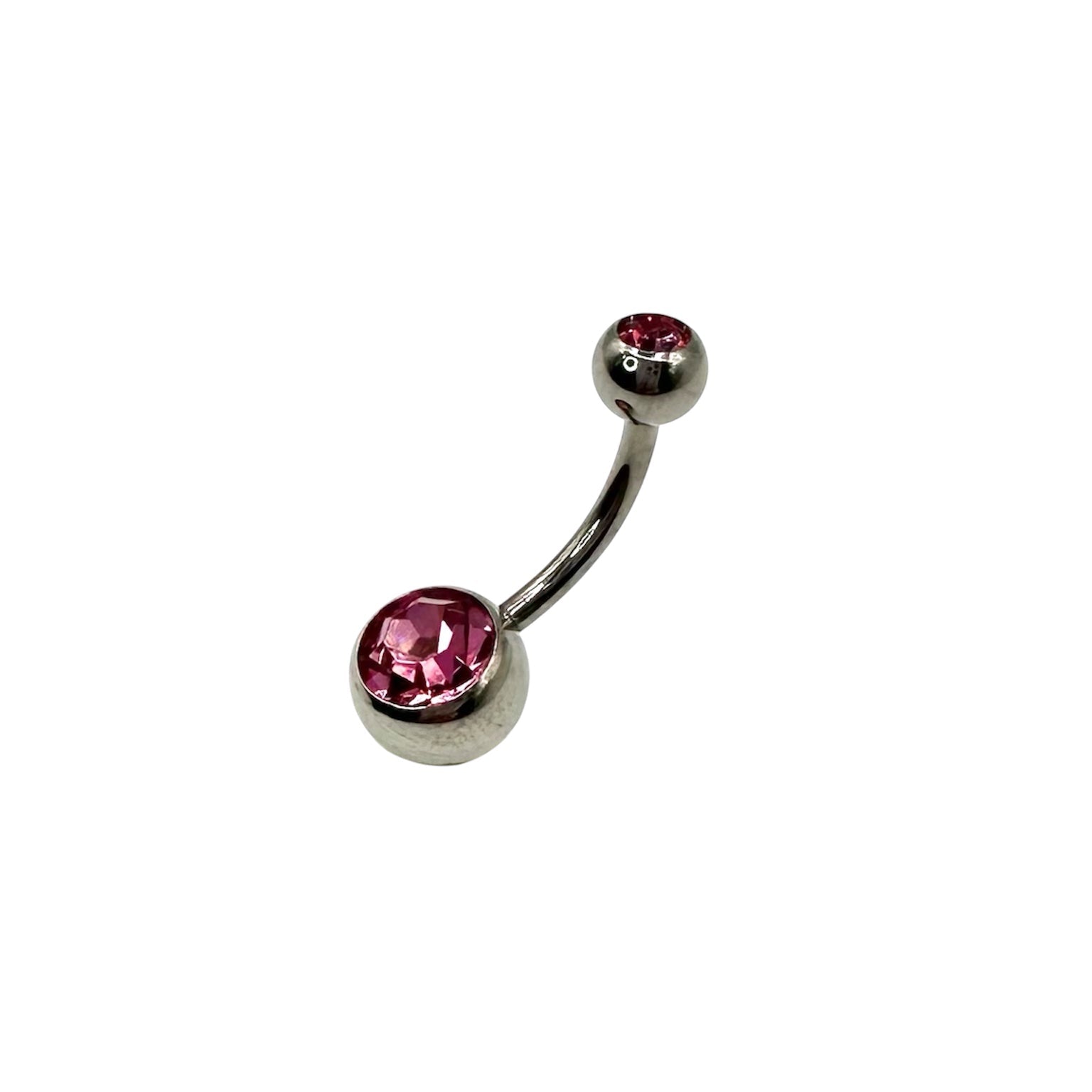 Titan Bauchnabelpiercing CZ Rosa 1.6x10mm 5/8mm