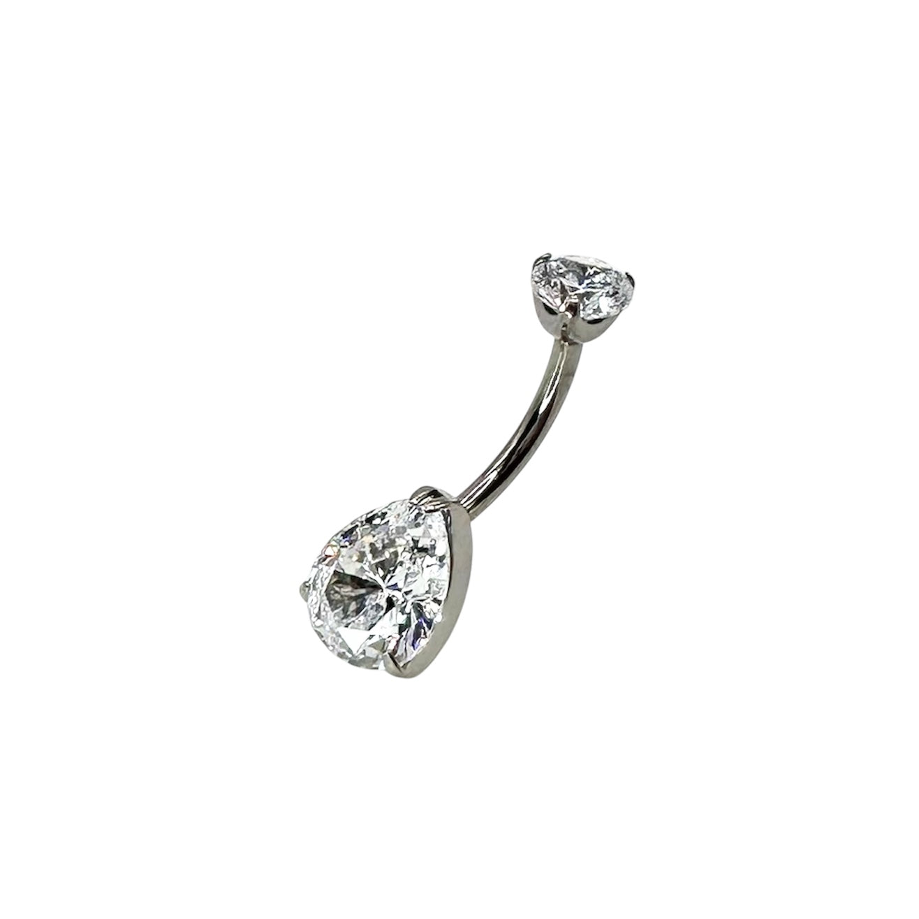 Titan Bauchnabelpiercing CZ Tropfen 1.6x10mm