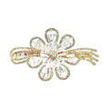Automatikhaarspange Blume Gold Baguette Kristall Strass Aurora Ranken