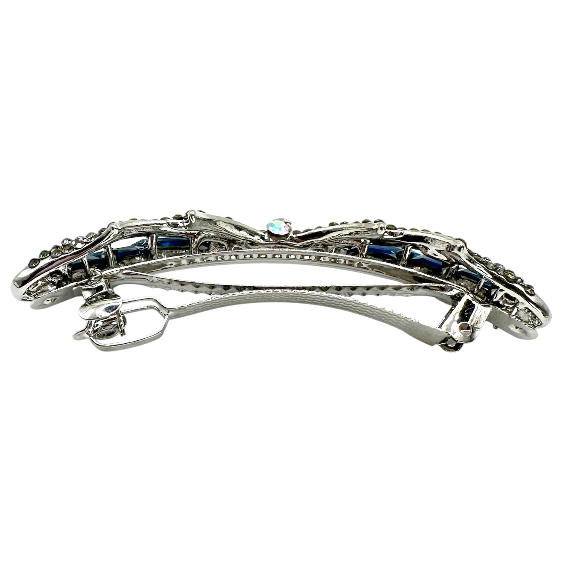 Automatikhaarspange Schleife Rosegold Baguette Kristall Tricolor Strass Aurora