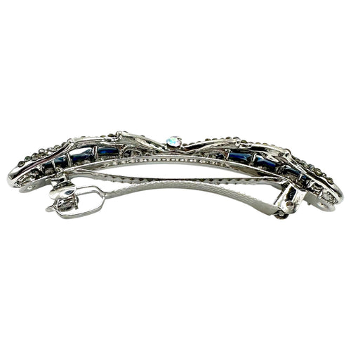 Automatikhaarspange Schleife Rosegold Baguette Kristall Tricolor Strass Aurora