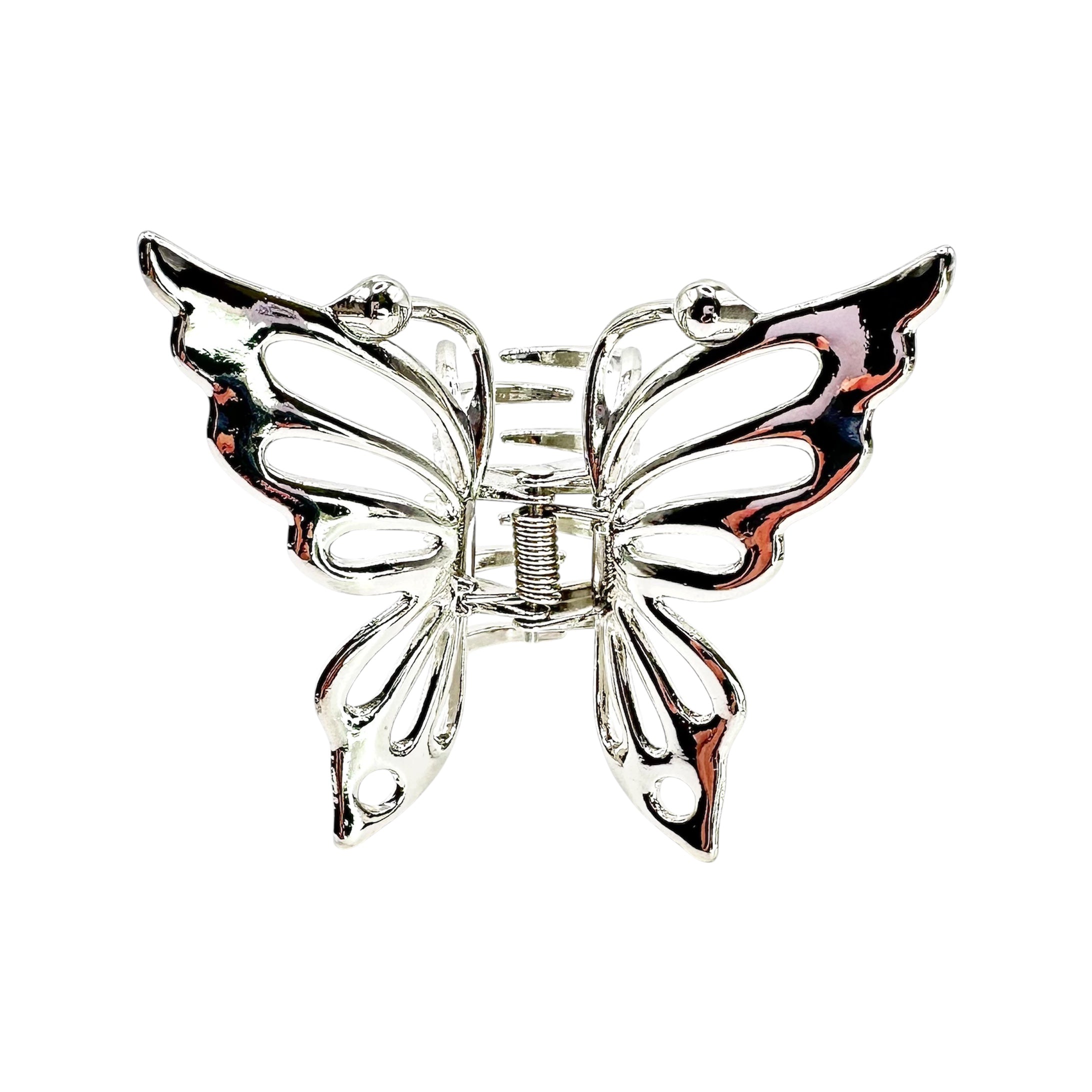 Haarklammer Schmetterling Silber Metall Filigran
