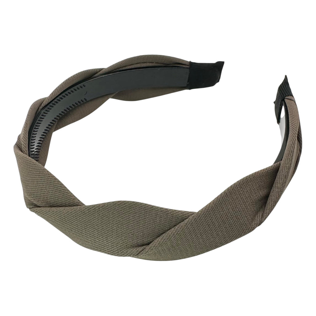 Haarreif Khaki Gedreht Twist 35mm