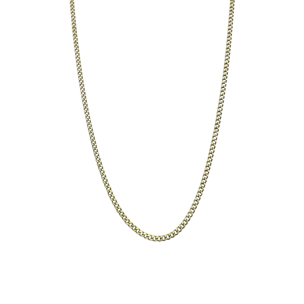 Wasserdichte Panzerkette Curb Chain 1,8mm 45cm Gold