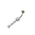 Titan Bauchnabelpiercing CZ Kette Trio 1.6x10mm