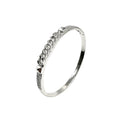 Wasserdichtes Curb-Chain Nieten Bangle Armreif Silber