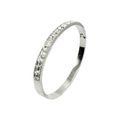 Wasserdichtes Princess-Cut Zirkonia Kanal-Bangle Armreif Silbe